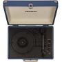 Crosley Cruiser Deluxe Vintage 3-Speed Bluetooth Suitcase Turntable, Blue