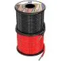 12 awg 3.3mm² Silicone Electrical Wire Cables 60 Feet [30ft Black and 30ft Red] 12 Gauge High Temp 200 deg C 600V Soft and Flexible Hook Up oxygen free Stranded Tinned copper wire Model Battery Cable