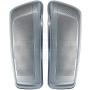 Moto Onfire Saddlebag Speaker Lids, Dual 6x9 inch, Barracuda Silver(Glossy) Audio Covers Fit for Harley Touring Street Glide, Road Glide, 2014 2015 2016 2017 2018 2019 2020