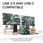 Plugable USB 3.0 and USB-C Universal Laptop Docking Station for Windows and Mac (Dual Video HDMI, Gigabit Ethernet, Audio, 6 USB Ports)