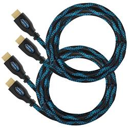 Twisted Veins HDMI Cable 15 ft, 2-Pack, Premium HDMI Cord Type High Speed with Ethernet, Supports HDMI 2.0b 4K 60hz HDR on Most Devices and May Only Support 4K 30hz on Some Devices