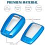 Lcyam Key Fob Cover Tpu Glossy Shiny Remote Protection Case Key Holder Fits for 2020 Toyota Highlander Corolla Camry RAV4 Prius C-HR 2019 2020 2021 Keyless Car Key 3/4 Button (Blue)