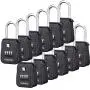 Champs Combination Realtor Lock, 4 Digit Comination Padlock, Real Estate Key Lock Box, Set-Your-Own Combination [12 Packs, Black]
