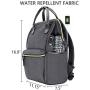 KROSER Laptop Backpack School Travel Backpack Stylish Doctor Bag 15.6 Inch Water Repellent College Casual Daypack with USB Port Business Work Computer Bag for Men/Women-Grey
