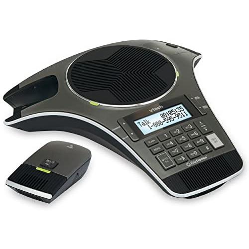 VTech VCS702 ErisStation DECT 6.0 Conference Phone with Two Wireless Mics using Orbitlink Wireless Technology