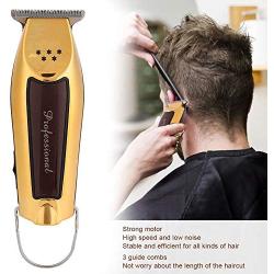Vbest life Hair Clipper, Professional Electric Hair Cutting Machine Hair Clipper Hair Trimmer US Plug 100-240V, Gold(Gold)