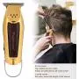 Vbest life Hair Clipper, Professional Electric Hair Cutting Machine Hair Clipper Hair Trimmer US Plug 100-240V, Gold(Gold)