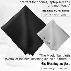 Screen Cleaning Kit for LED & LCD TV, Computer Laptop Monitor and Tablet Screens - Spray Cleaner w/Extra Large and Original MagicFiber Microfibers - Streak Free, Alcohol Free, Ammonia Free, Odor Free