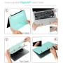 MOSISO Case Only Compatible with MacBook Pro Retina 13 inch (Models: A1502 & A1425) (Older Version Release 2015 - end 2012), Plastic Hard Shell Case & Keyboard Cover & Screen Protector, Mint Green