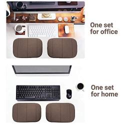 4Pcs Portable Computer Elbow Wrist Pad, AUHOKY 2 Sets Ergonomic Keyboard Wrist Rest Elbow Support Mat for Office Desktop Working Gaming, Memory Foam Relieve Elbow Pain (7.9″×11.8″, Brown)