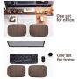 4Pcs Portable Computer Elbow Wrist Pad, AUHOKY 2 Sets Ergonomic Keyboard Wrist Rest Elbow Support Mat for Office Desktop Working Gaming, Memory Foam Relieve Elbow Pain (7.9″×11.8″, Brown)