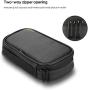 ProCase Travel Electronics Cable Organizer Bag, Double Layer Thicken Portable Gadget Accessories Multifunction Carrying Case Pouch for Cords USB SD Memory Cards Earphones Power Bank Hard Drive –Black