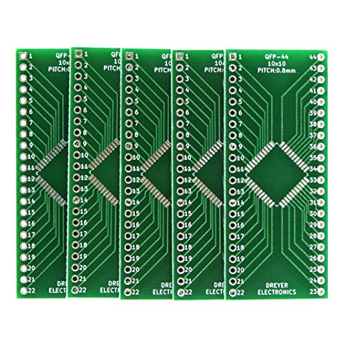 5pcs 44-Pin TQFP/LQFP to DIP Breakout Board