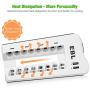 EBL 2800mAh Ni-MH AA Rechargeable Batteries (8 Pack) and 808U Rechargeable AA AAA Battery Charger with 2 USB Charging Ports