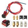 Creality Upgrade Ender 3/3 Pro Assembled Extruder Hotend with Capricorn Bowden PTFE Tubing with Silicone Cover×3, 0.4mm Nozzle×3 and 2 Pair Pneumatic Couplers