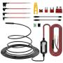 15ft Micro USB & Mini USB Dash Cam & Type-C Hardwire Kit w. Mini(ACS)/LP Mini(ACN)/ATO(ATC or ACU)/Micro2(ACZ) Fuse, Micro to Mini/USB-C Port Adapters & Battery Drain Protection (Mini)