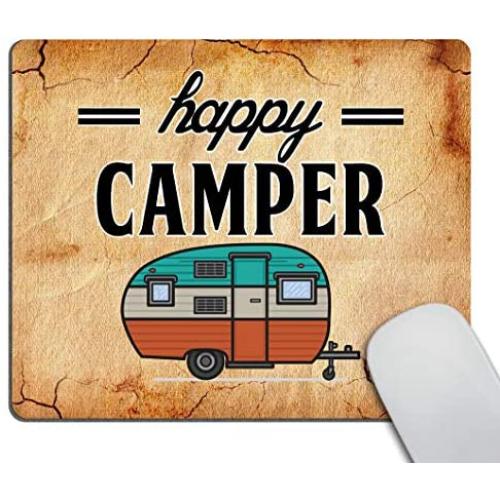 Smooffly Happy Camper Mouse pad Non-Slip Rubber Gaming Mousepad Rectangle Mouse Pads for Computers Laptop
