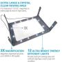 3X Large Full Page Magnifier with 12 LED Lights[Provide Evenly Lit Viewing Area], Foldable Flip-Out Legs, Dual Power Supply Modes- Ideal for Hands Free Reading, Low Vision, Seniors with Aging Eyes