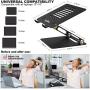 Laptop Stand for Desk - Adjustable Height Laptop Holder, Aluminum Laptop Riser with Heat-Vent, Computer Stand Compatible with All HP, Dell, MacBook Laptop (Black)