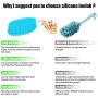 Silicone Bath Shower Loofah Brush, 100% Silicone Gentle Back Scrubber, Best Body exfoliating loofa Brush Gift for Baby Kids Men Father Mother Wife Family (Blue) Silicone Bath Shower Loofah Brush, 100% Silicone Gentle Back Scrubber, Best Body exfoliating loofa Brush Gift for Baby Kids Men Father Mother Wife Family (Blue)