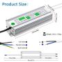 SHNITPWR 150W LED Power Supply 12V Waterproof IP67 LED Driver AC/DC Adapter Converter, AC 110~260V to DC 12 Volt 12.5A Low Voltage Transformer for Outdoor Lighting LED Advertising Display CCTV Camera