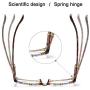 Reading Glasses Womens Blue Light Blocking - 2 Pack Lightweight Computer Readers +1.0 Glare Blocking Ladies Fashion Eyeglass