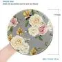 BOSOBO Mouse Pad, Blooming Rose Round Mousepad, Customized Gaming Mouse Mat for Laptop, Computer & PC, Durable Stitched Edges, Non-Slip Rubber Base, Enhanced Thickness, Waterproof
