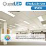 1x4 LED Panel Troffer Edge-Lit Flat (4 Pack) - 3500k, 40W, Flush Drop Ceiling Light for Home, Office, School - Slim LED Lighting Fixtures - 0-10V Dimmable Panel