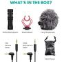 Movo VXR10 Universal Video Microphone with Shock Mount, Deadcat Windscreen, Case for iPhone, Android Smartphones, Canon EOS, Nikon DSLR Cameras and Camcorders - Perfect Camera Microphone, Shotgun Mic