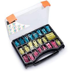 270 PCS Heat Shrink Wire Connector Kit Electrical Insulated Crimp Marine Automotive Terminals Set
