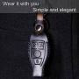 Leather Mercedes-Benz Key Fob Cover, Suit for Keyless Remote Control for Benz A C E S Class Series and GLK CLA GLA GLC GLE CLS SLK AMG Series etc (B-Black)