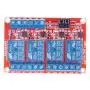 KNACRO 4-Channel DC 12V Relay Module High Low Level Triggering Optocoupler Isolation Load 10A DC 30V / AC 250V for PLC Automation Control, Industrial System Control(DC 12V 10A, 4-Channel)