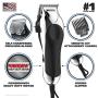 WAHL Chrome Pro Complete Haircutting Kit for Men , Powerful Total Body Clipping, Trimming, & Grooming - Model 79524-250, Black