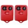 2 KeylessOption Red Replacement 3 Button Keyless Entry Remote Control Key Fob Clicker
