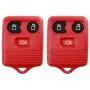 2 KeylessOption Red Replacement 3 Button Keyless Entry Remote Control Key Fob Clicker