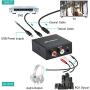 Audio Converter, AMANKA Digital to Analog Audio Decoder with Digital Optical Toslink and Coaxial Inputs to Analog RCA and AUX 3.5mm (Headphone) Outputs Fiber Cable Included