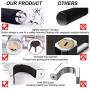 Tevlaphee Steering Wheel Lock for Cars,Wheel Lock,Vehicle Anti-Theft Lock,Adjustable Length Clamp Double Hook Universal Fit Emergency Hammer Window Breaker Self Defense Heavy Duty Secure (Black)