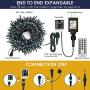 Decute Colors Changing Christmas Lights Outdoor Indoor 99FT 300LED Extendable, 11 Modes Christmas String Lights Warm White & Multicolor Changing Waterproof Tree Light with Timer Remote