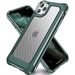 SUPBEC Compatible for iPhone 11 Pro Max Case and [ Screen Protector Tempered Glass x2Pcs] Protective Phone Cover [HeavyDuty Series] Shockproof Silicone for iPhone 11Pro Max Phone Case-Clear Green-6.5''