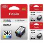 Genuine Canon PG-245 Black Ink Cartridge - 2 Pieces (8279B001) + Canon CL-246 Color Ink Cartridge (8281B001) Genuine Canon PG-245 Black Ink Cartridge - 2 Pieces (8279B001) + Canon CL-246 Color Ink Cartridge (8281B001)