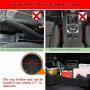 SUNMORN Car Seat Gap Organizer, Multifunctional with Dual USB Charging, Cup Holder, Leather Storage Box, Order for Passenger Side Cup Holder Facing Back (Black)