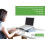 Uncaged Ergonomics WorkEZ LIGHT Ergonomic Portable Lightweight Folding Aluminum Laptop Cooling Stand & Lap Desk Tray for Bed Couch. Adjustable height angle tilt notebook computer macbook desktop riser table-top holder, black (WELb)