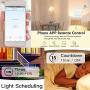 Smart Light Switch, Aleath Smart Switch, 2.4Ghz WIFI Light Switch - Neutral Wire Needed, Compatible with Alexa, Google Assistant and IFTTT, Remote Control - 2gang