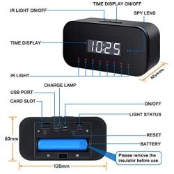 Mini Spy Cameras 1080 Wireless Hidden Camera Clock Portable WiFi Nanny Cam with Night Vision and Motion Detection Security Surveillance Cameras with Phone App for Indoor/Home/Apartment/Office