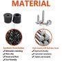 GVFM 18 Round Rubber Feet with 304 Stainless Steel Screws and Stainless Steel Washer (D19 x 16 x H15 mm), Soft But Not Slip, BPA Free, Perfect Grips for Furniture, Electronics & Appliances!