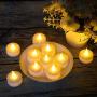 Battery Operated Tea Lights Candles: 50PACK Flameless Electric Candles LED Lamp Realistic and Bright Flickering Holiday Gift Long Lasting for Birthday Wedding Party Home Decoration