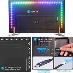 Dreamcolor Pixel LED Strip Lights, SPARKE TV Backlight 6.56ft USB 5V, 60LEDs Non-Waterproof RGB Light WS2812B Strip Light for Party, Gaming, Bedroom