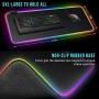 Large RGB Gaming Mouse Pad - 14 Light Modes Extended Computer Keyboard Mat with Durable Stitched Edges and Non-Slip Rubber Base, High-Performance Mouse Pad Optimized for Gamer 31.5X 11.8in
