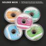 5Pcs 1.5m Solder Wick Desoldering Braid Wire Solder Remover 1.5/2.0/2.5/3.0/3.5mm for Print Circuit Board Computer Motherboard Mobile Phone Board