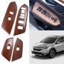 Peach Wood Grain Inner Power Window Switch Panel Covers for Honda CRV CR-V 2017-2018 (4-Pack)
